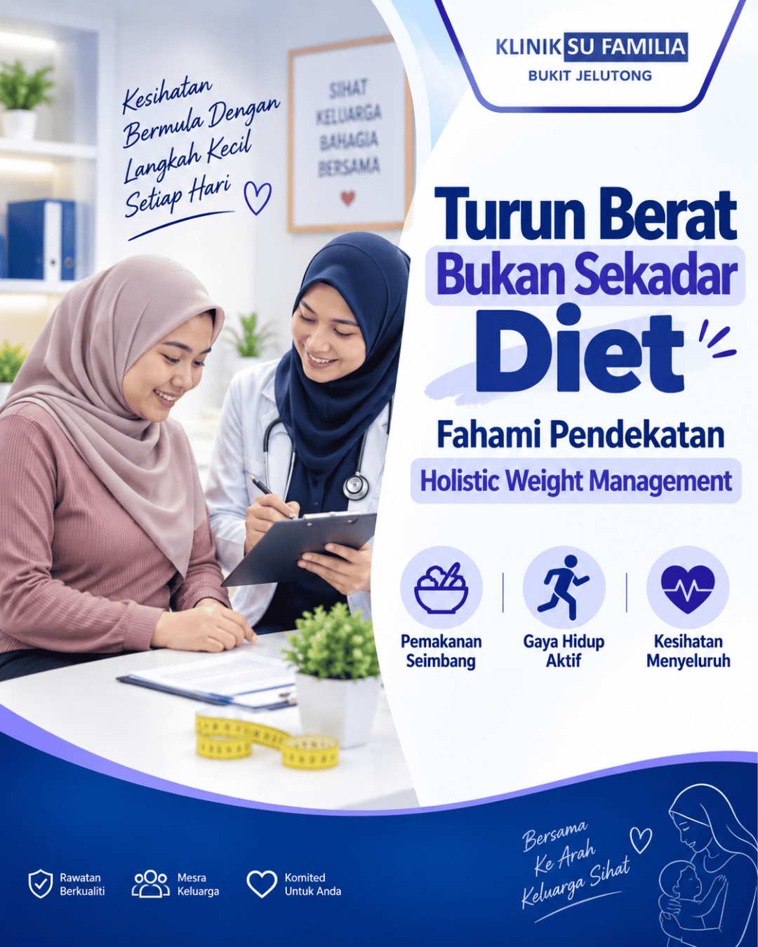 Turun Berat Bukan Sekadar Diet: Fahami Pendekatan Holistic Weight Management