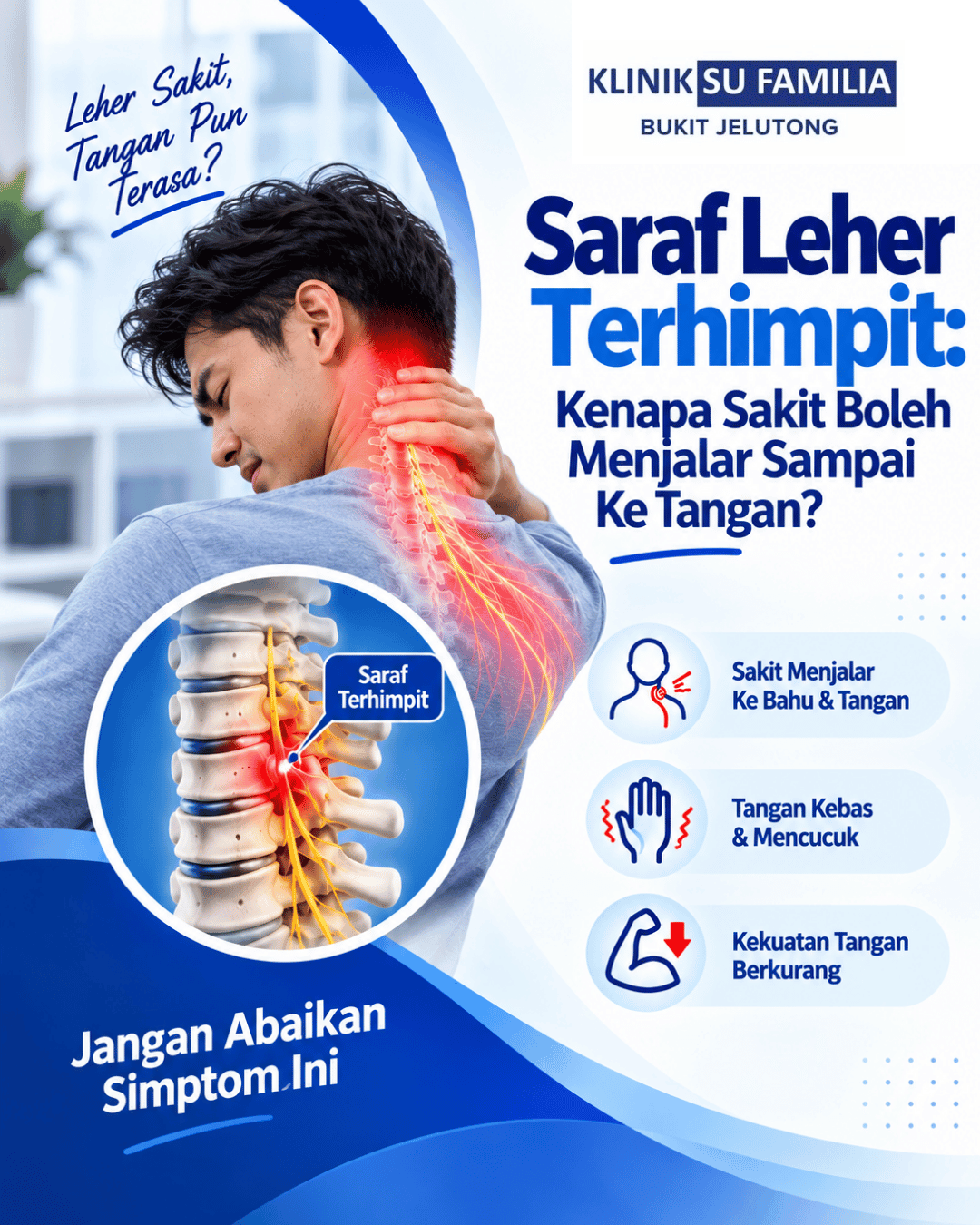 Saraf Leher Terhimpit: Kenapa Sakit Boleh Menjalar Sampai Ke Tangan? 