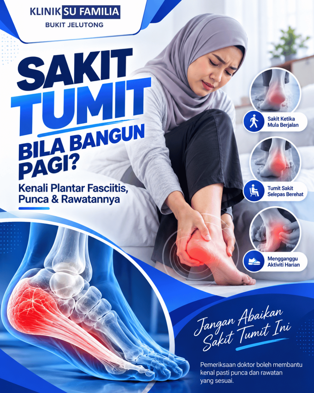 Sakit Tumit Bila Bangun Pagi? Kenali Plantar Fasciitis, Punca & Rawatannya